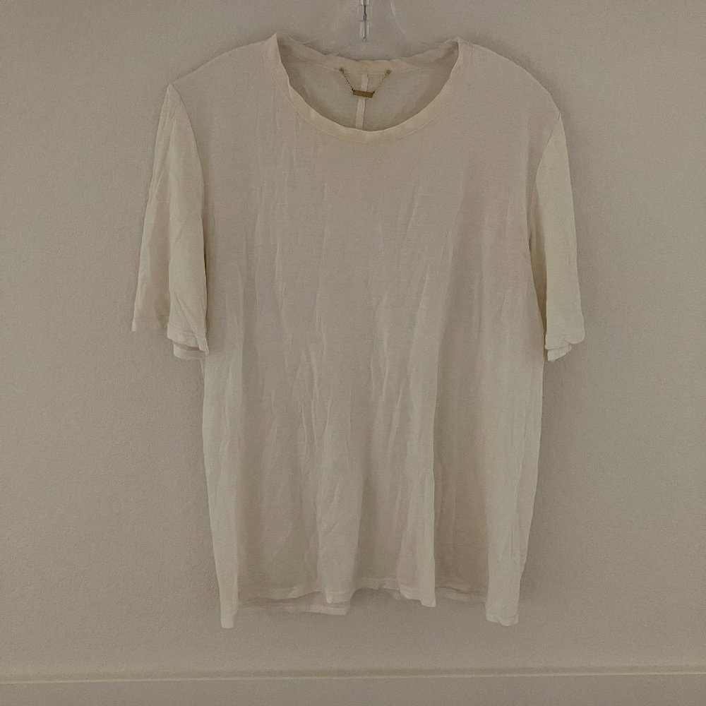 The Row Cream Short Sleeve Tee